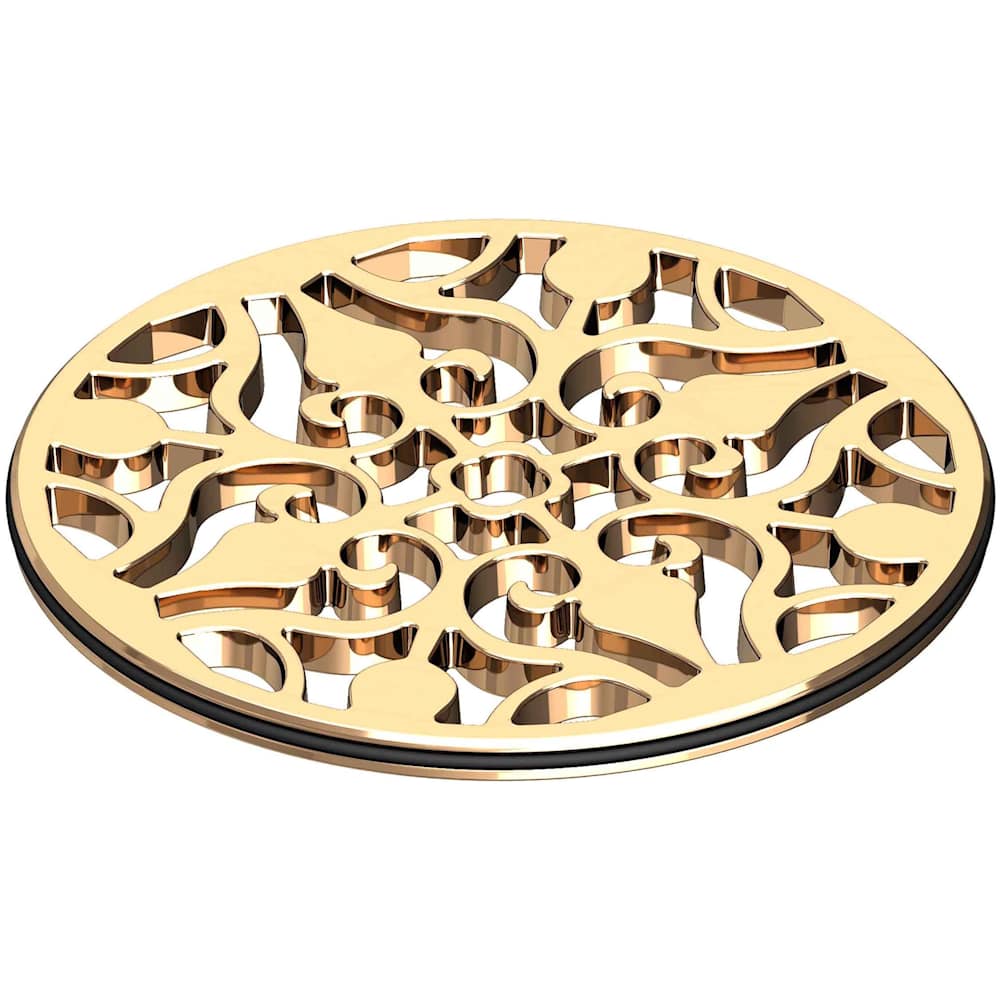 4" Round Solid Brass Shower Drain