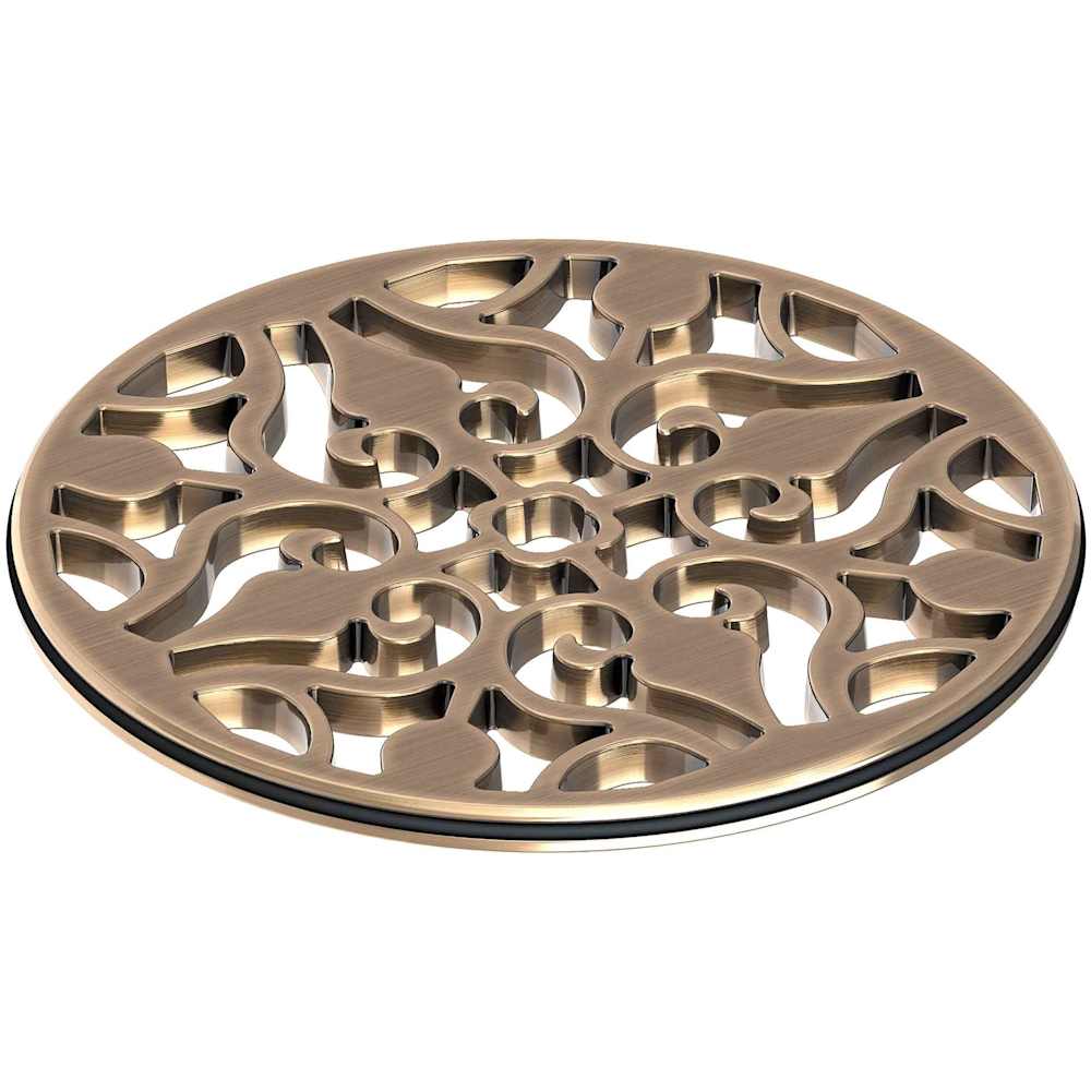 4" Round Solid Brass Shower Drain