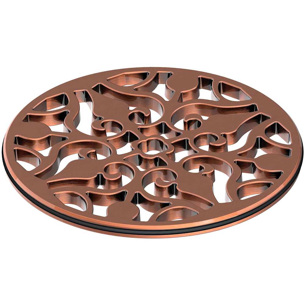 4" Round Solid Brass Shower Drain