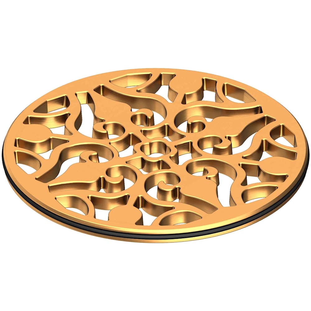 4" Round Solid Brass Shower Drain