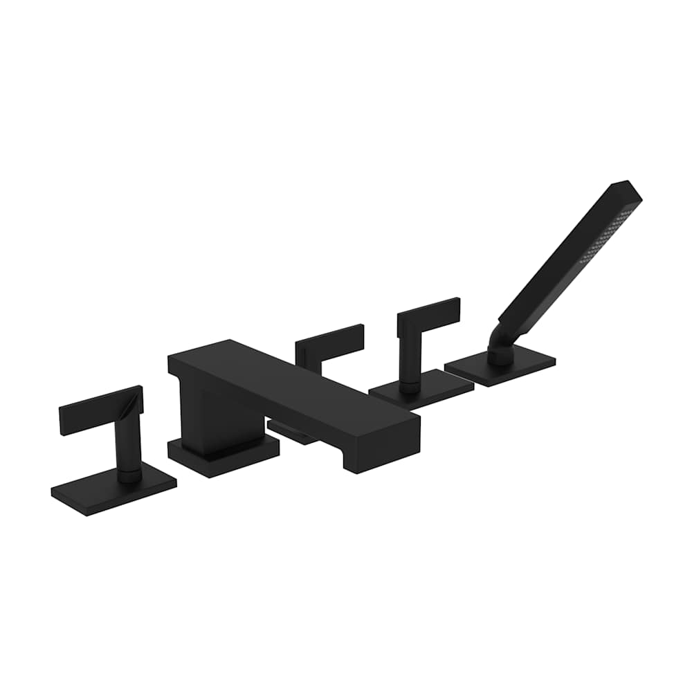 Metro Roman Tub Filler with Hand Shower and Lever Handles