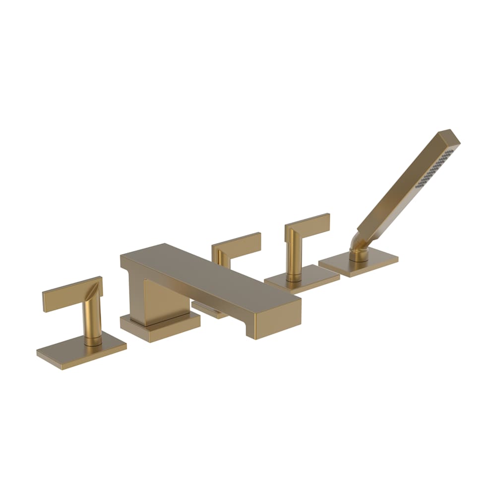 Metro Roman Tub Filler with Hand Shower and Lever Handles