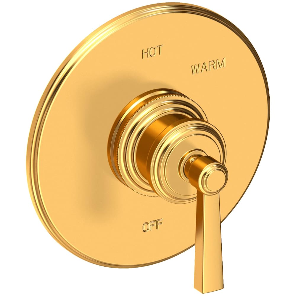 Miro Collection Single Handle Round Pressure Balanced Shower Trim Plate Only with Metal Lever Handle
