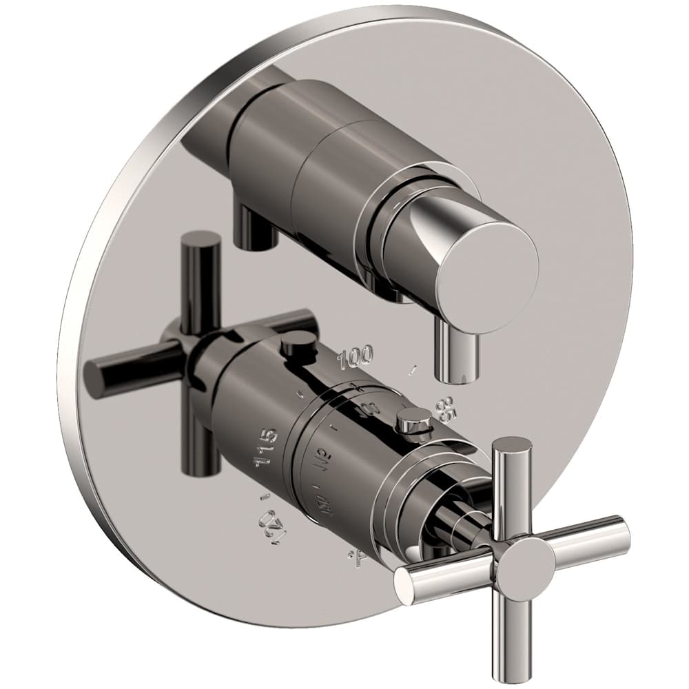 East Linear Thermostatic Valve Trim Only with 2 Cross Handles - Less Rough In