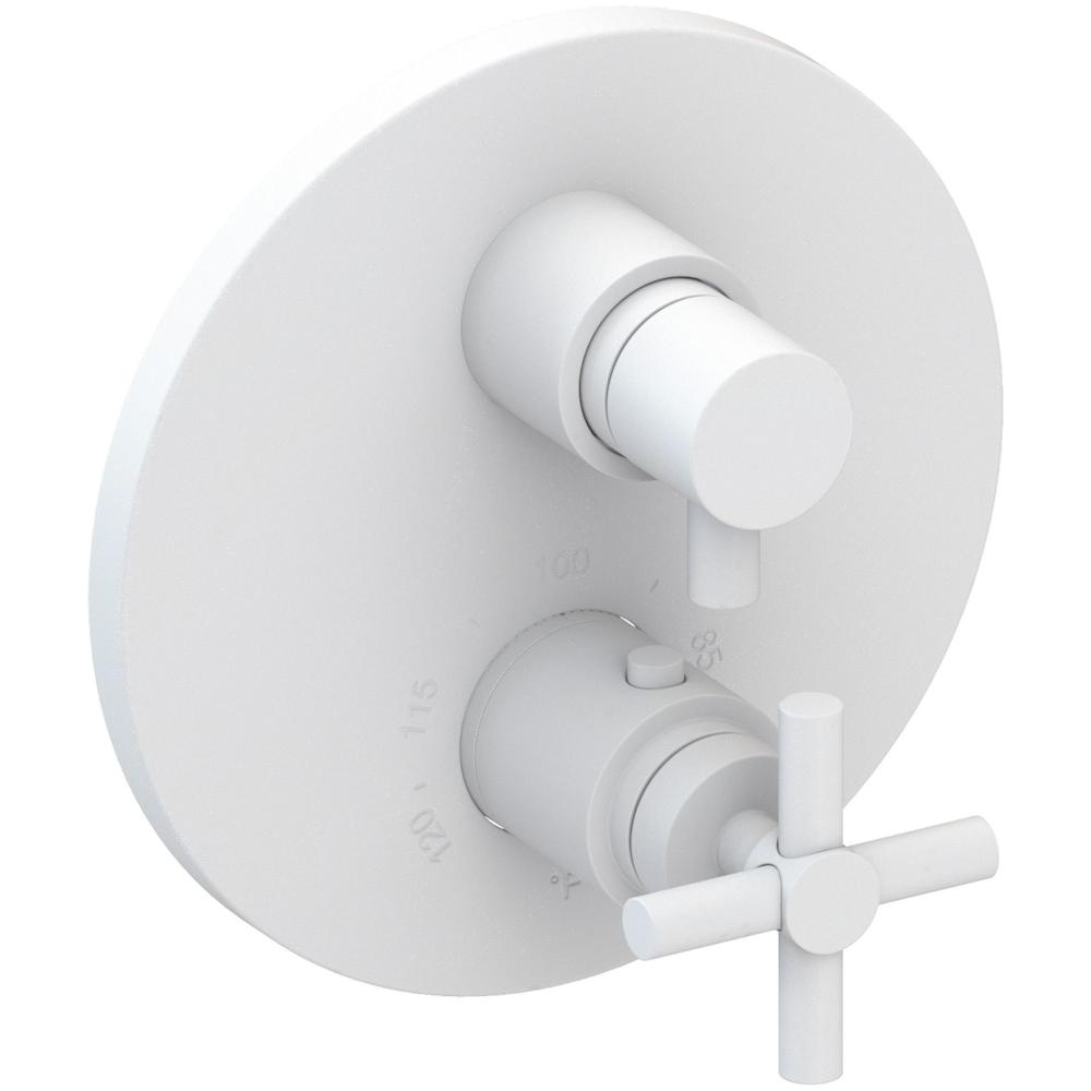 East Linear Thermostatic Valve Trim Only with 2 Cross Handles - Less Rough In