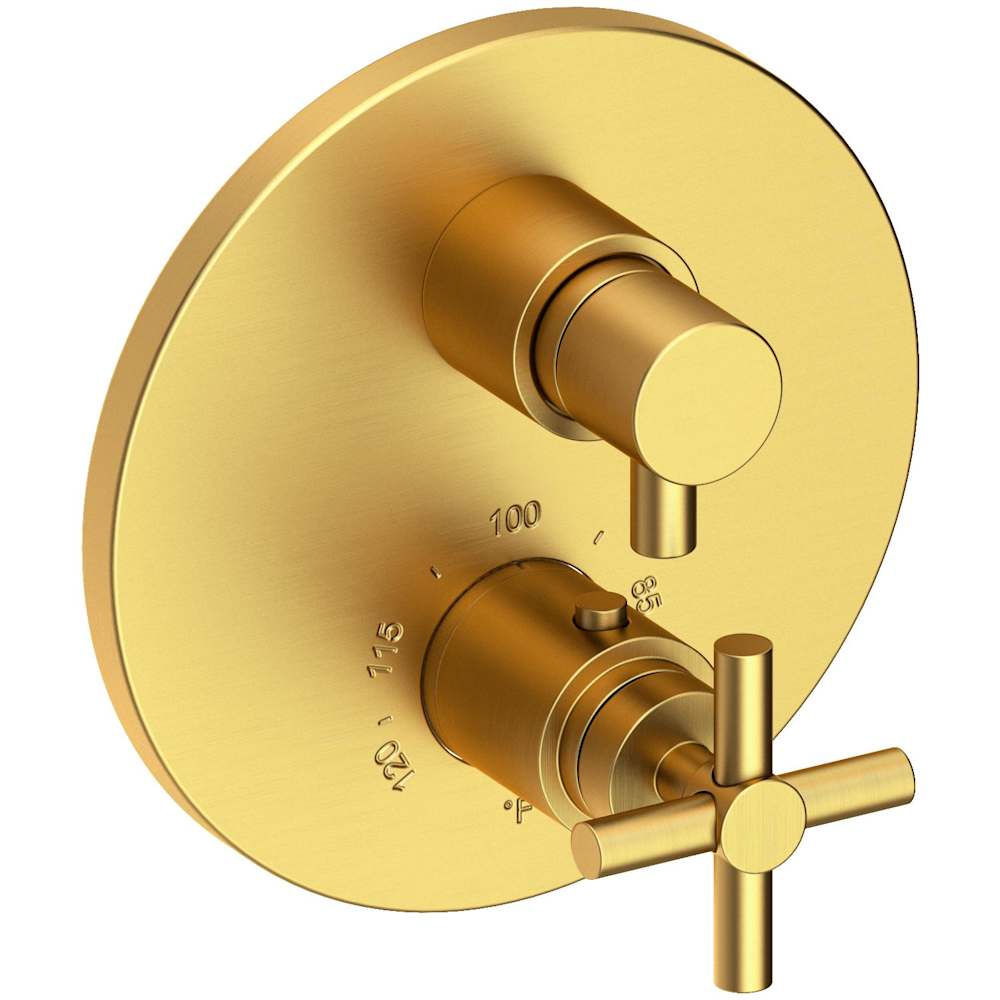East Linear Thermostatic Valve Trim Only with 2 Cross Handles - Less Rough In