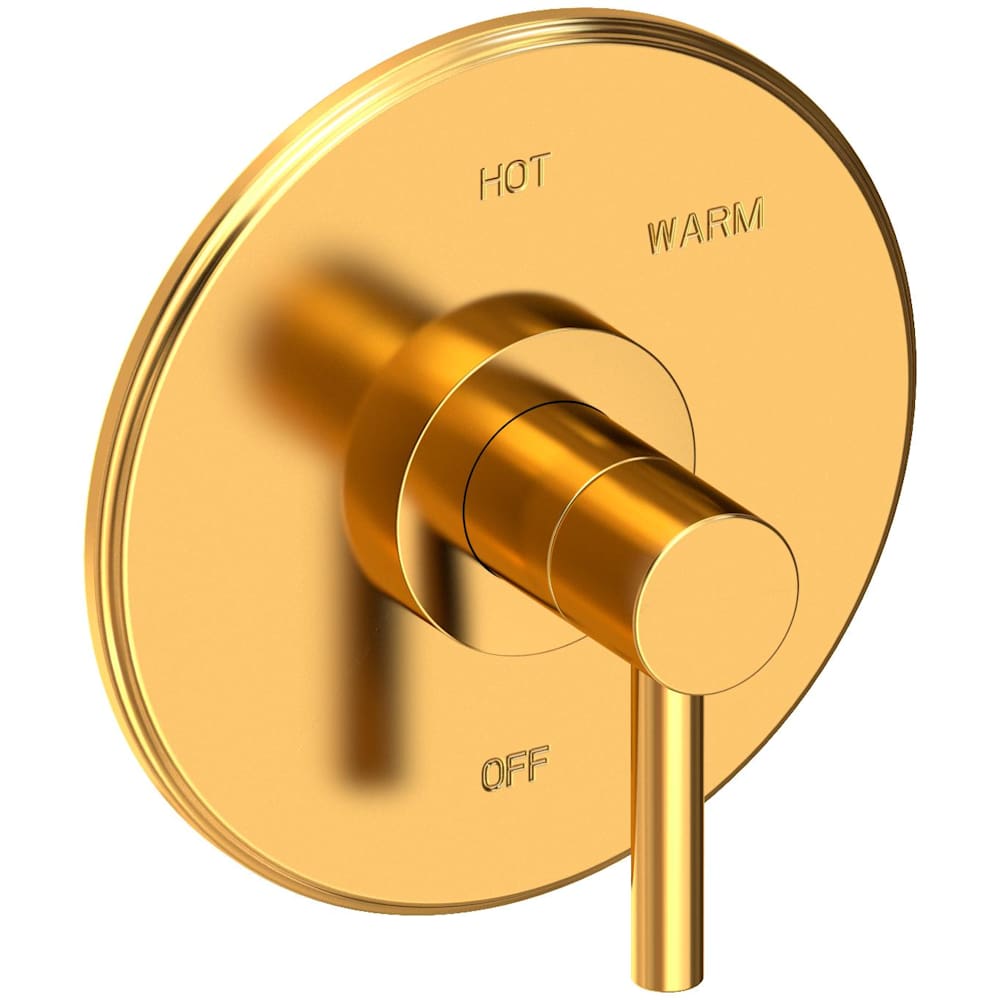 East Linear Collection Single Handle Round Pressure Balanced Shower Trim Plate Only with Metal Lever Handle