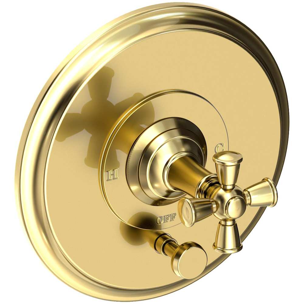 Aylesbury Single Function Pressure Balanced Valve Trim Only with Integrated Diverter and Metal Cross Handle