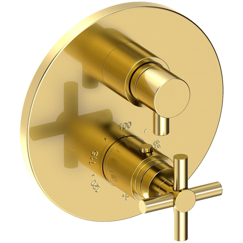 East Linear Thermostatic Valve Trim Only with 2 Cross Handles - Less Rough In