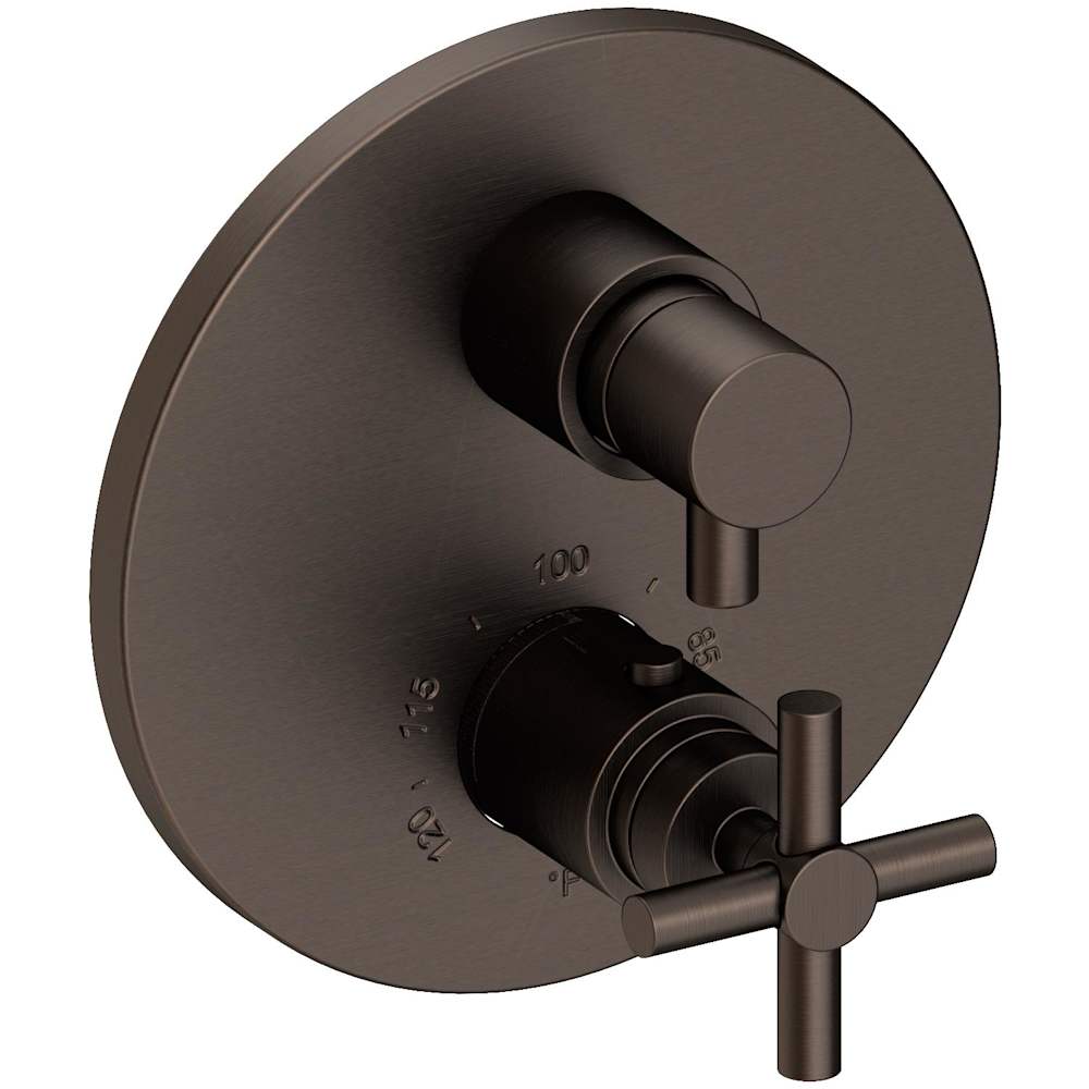East Linear Thermostatic Valve Trim Only with 2 Cross Handles - Less Rough In