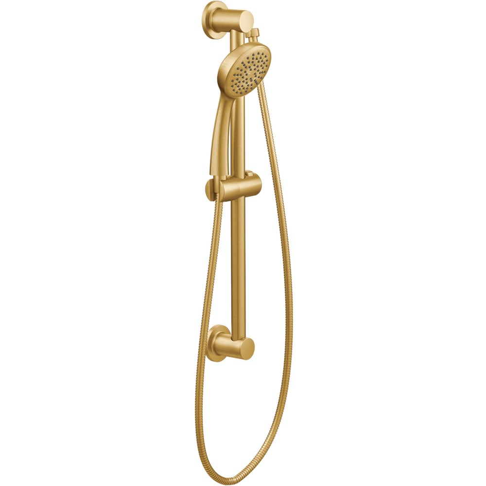 Moen Single Function Hand Shower Package with Hose and Slide Bar Included Brushed Gold