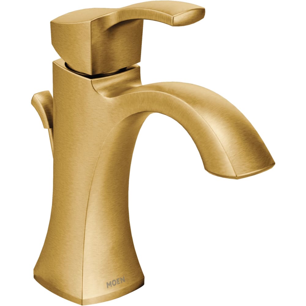 Moen Voss Single Handle Single Hole Bathroom Faucet - Valve Included Brushed Gold
