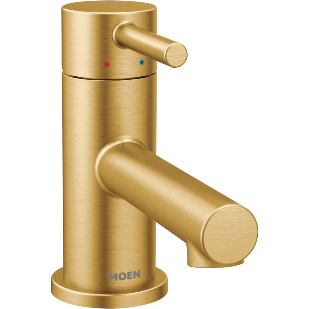 Moen Align 1.2 GPM Single Hole Bathroom Faucet with Pop-Up Drain Assembly Brushed Gold