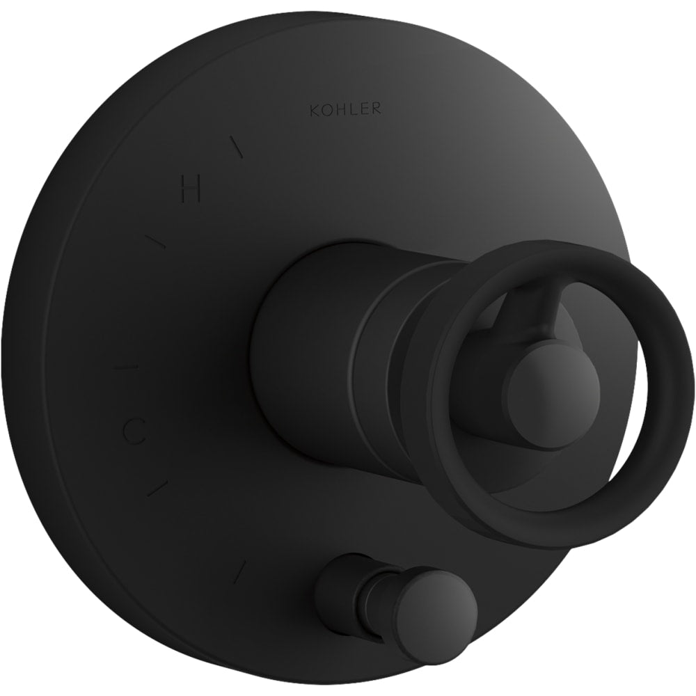 Components Single Function Pressure Balanced Valve Trim Only with Single Knob Handle and Integrated Diverter - Less Rough In