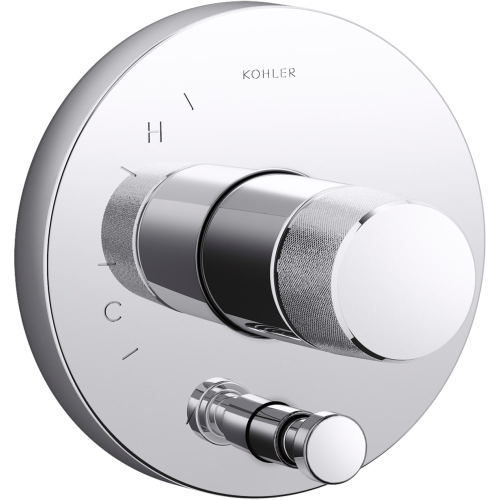 Components Single Function Pressure Balanced Valve Trim Only with Single Knob Handle and Integrated Diverter - Less Rough In