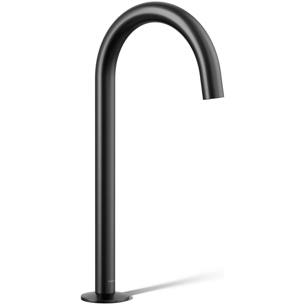 Components 1.2 GPM Vessel Widespread Bathroom Faucet with Tube Design Spout and Drain Assembly- Less Handles