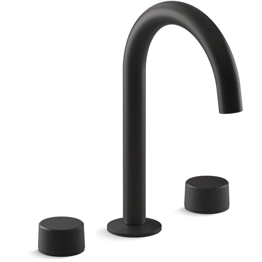 Components 1.2 GPM Widespread Tube Spout Bathroom Faucet with Oyl Handles, UltraGlide Technology and Pop-Up Drain Assembly