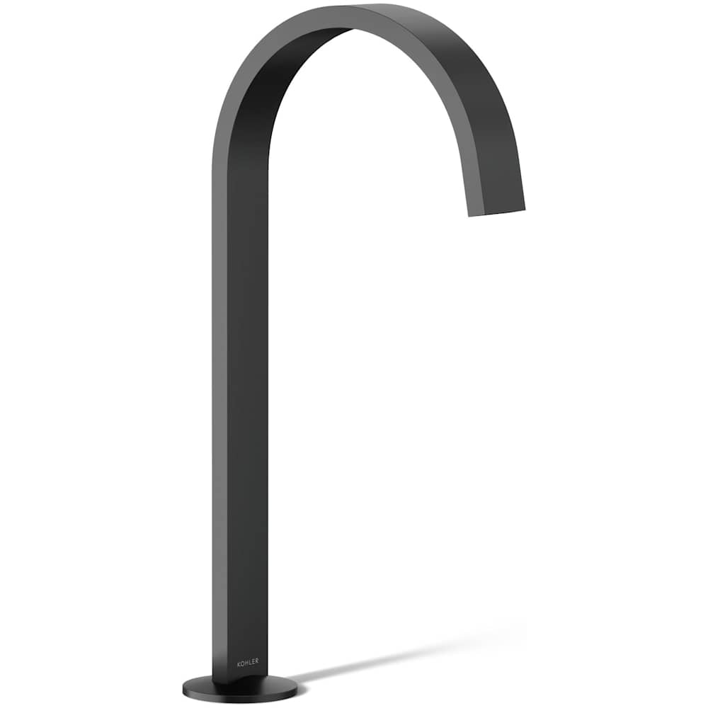 Components 1.2 GPM Vessel Widespread Bathroom Faucet with Ribbon Design Spout and Drain Assembly - Less Handles