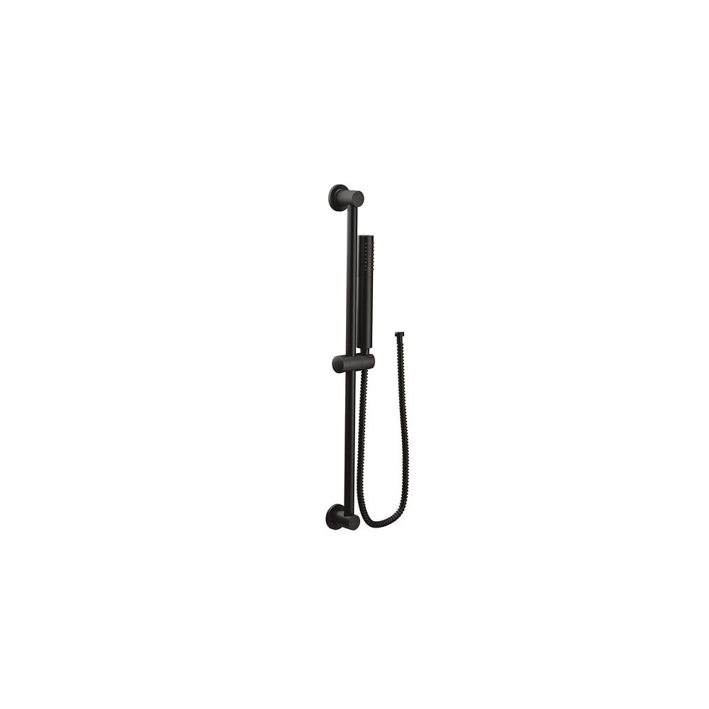 Moen Single Function Hand Shower Package with Hose and Slide Bar Included from the Level Collection Matte Black