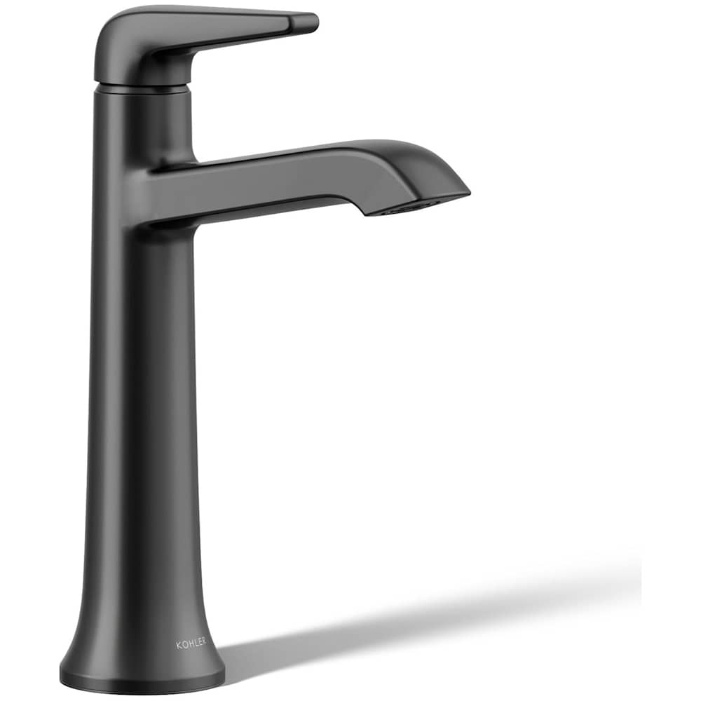 Tempered 1.2 GPM Single Hole Vessel Bathroom Faucet with Pop-Up Drain Assembly