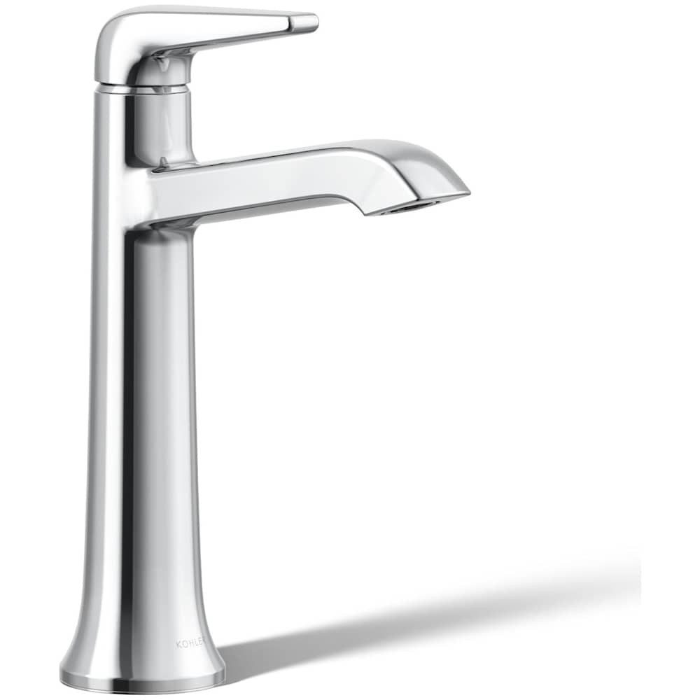 Tempered 1.2 GPM Single Hole Vessel Bathroom Faucet with Pop-Up Drain Assembly