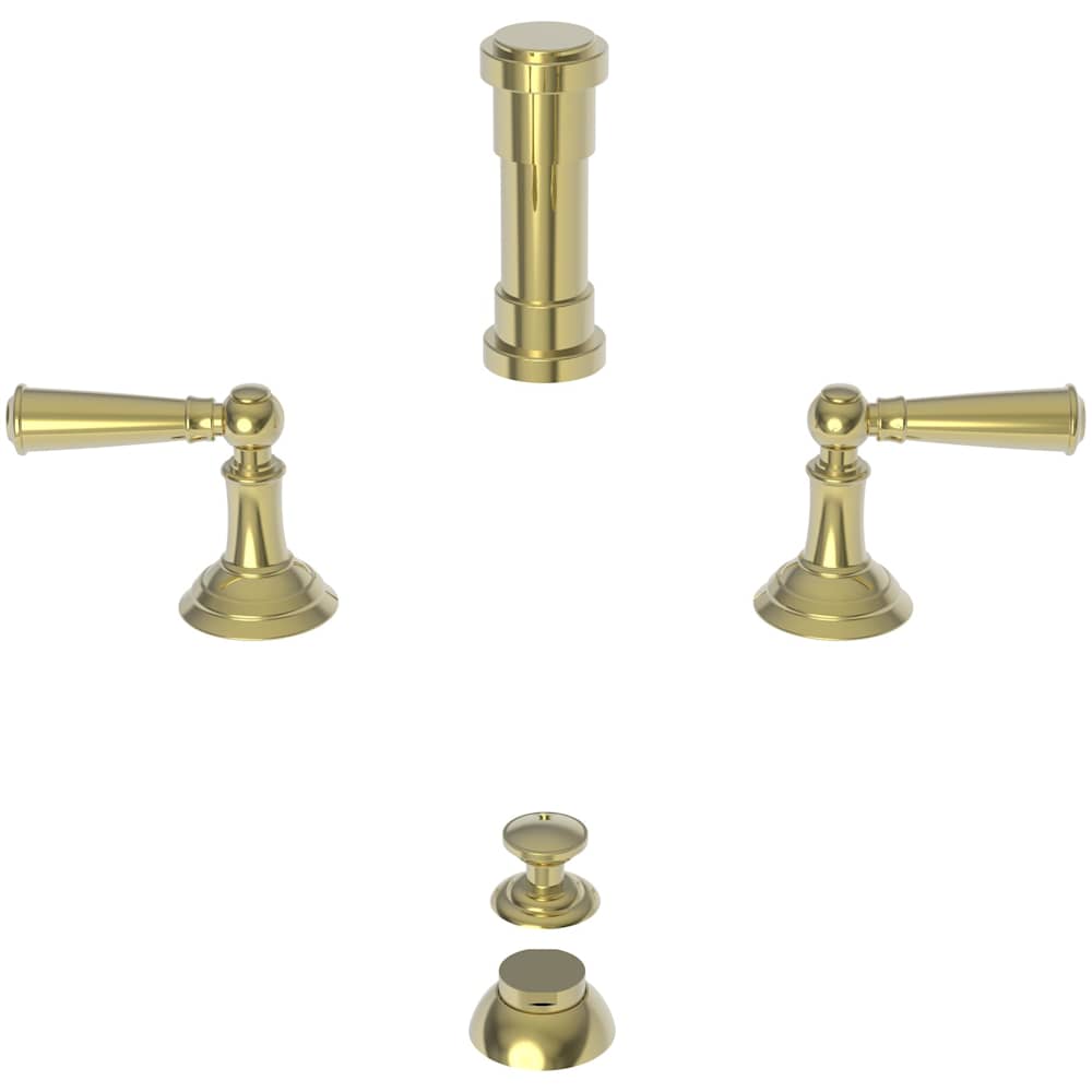 Double Handle Widespread Bidet Faucet with Vacuum Breaker and Metal Lever Handles from the Aylesbury and Jacobean Collections