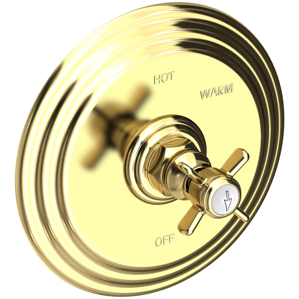 Fairfield Collection Single Handle Round Pressure Balanced Shower Trim Plate Only with Metal Cross Handle