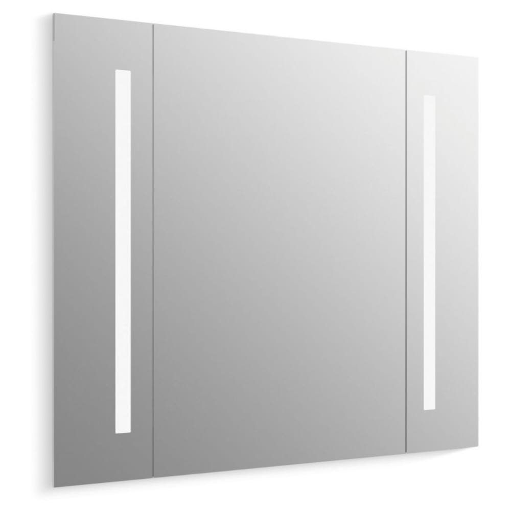 Verdera 40" W x 33" H Modern Rectangular Frameless Bathroom Mirror with LED Lighting