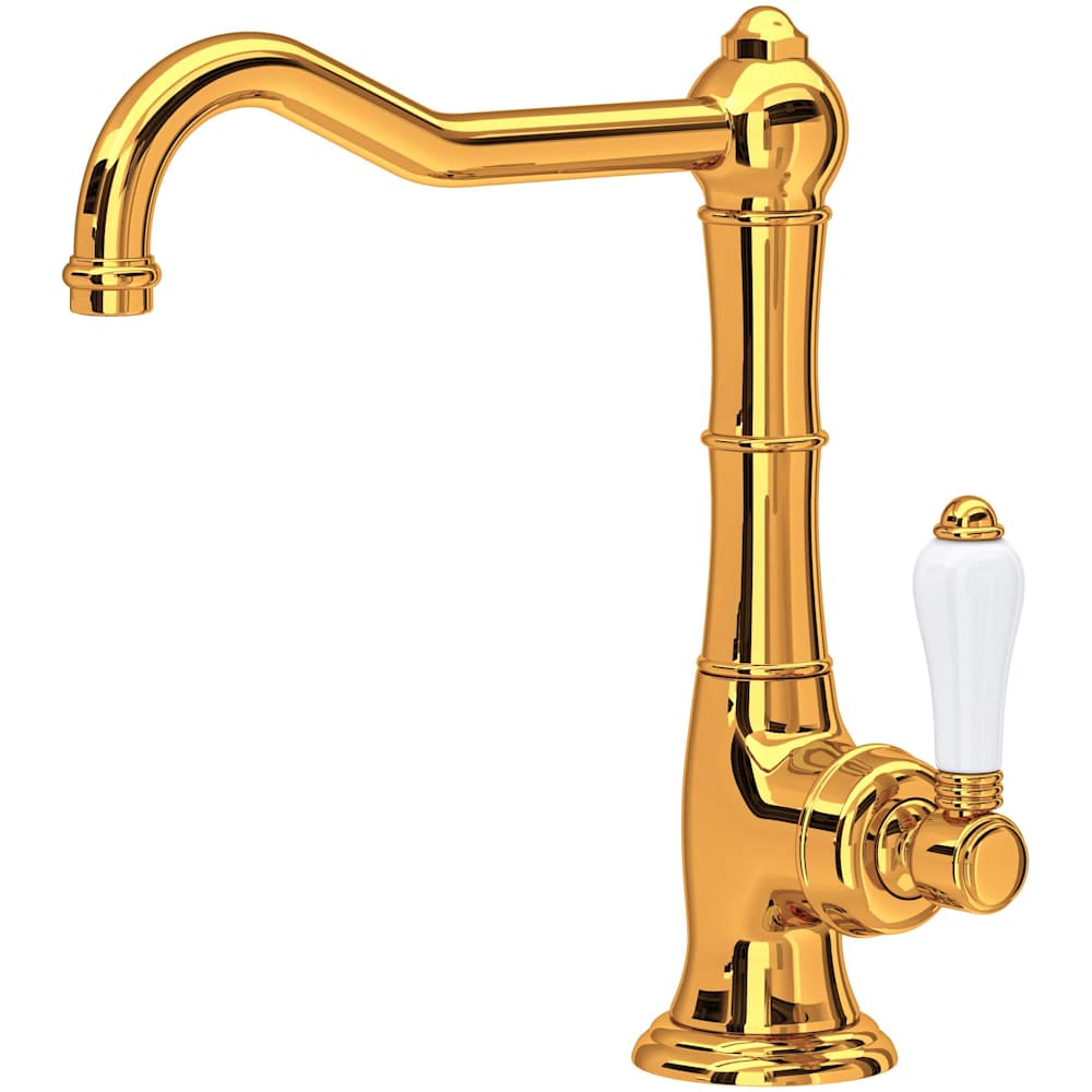 Acqui 1.5 GPM Single Hole Bar Faucet with Porcelain Handle