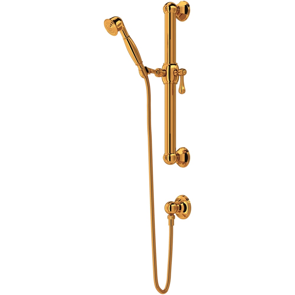 Palladian 1.8 GPM Single Function Hand Shower Package - Includes Slide Bar, Hose, and Wall Supply