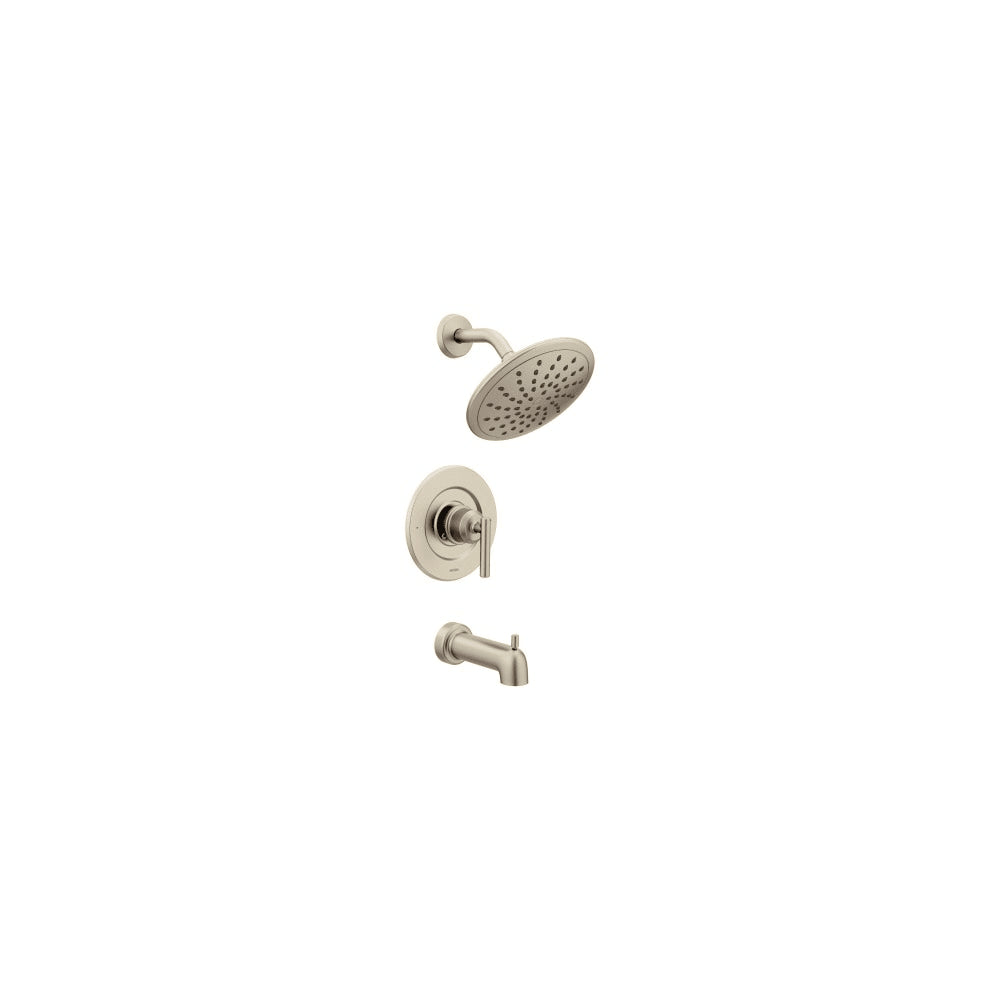 Moen Tiffin Tub and Shower Trim Package with 1.75 GPM Multi Function Magnetix Docking Shower Head and Posi-Temp Technology Spot Resist Brushed Nickel
