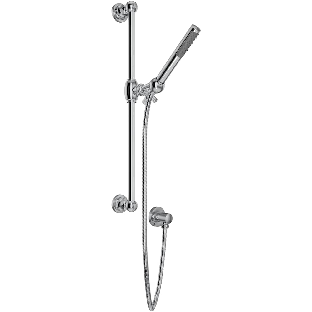 San Giovanni 1.8 GPM Single Function Hand Shower Package - Includes Slide Bar, Hose, and Wall Supply