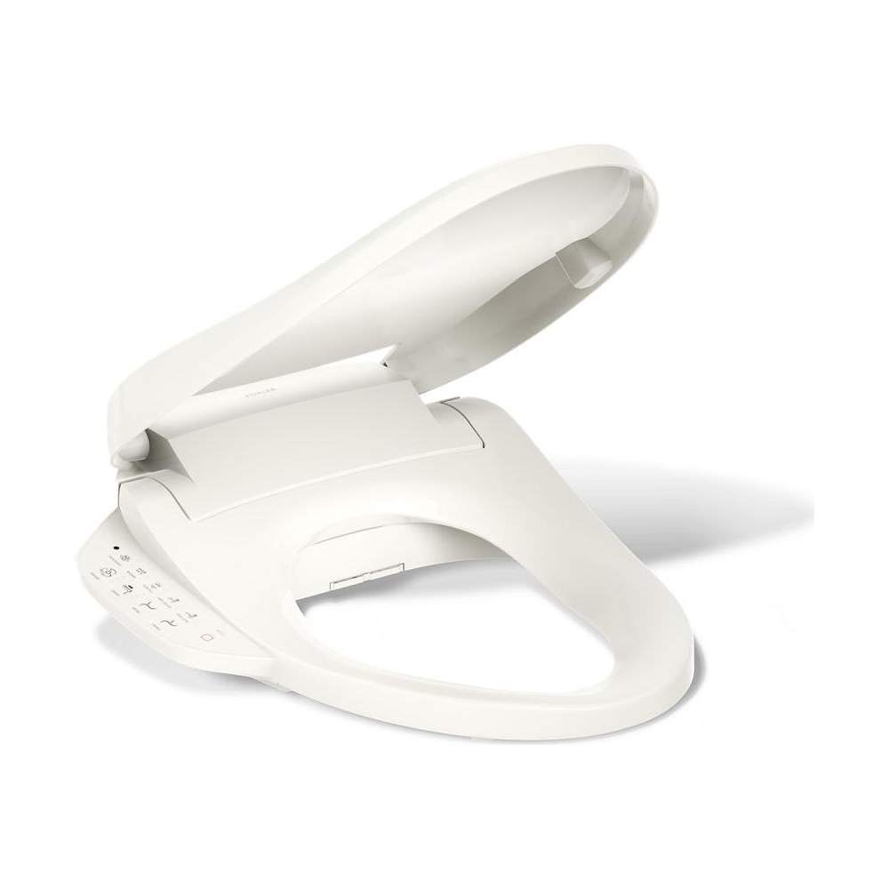 PureWash E590 Elongated Bidet Toilet Seat with Heated Seat, Self-Cleaning UV Technology, Adjustable Water Temperature, Warm-air Drying, and 2 Spray Options