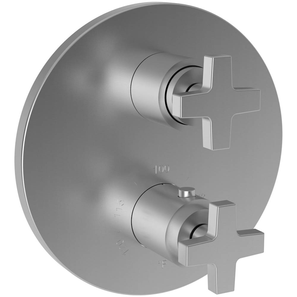 Dorrance Three Function Thermostatic Valve Trim Only with Dual Cross Handles, Integrated Diverter, and Volume Control - Less Rough In