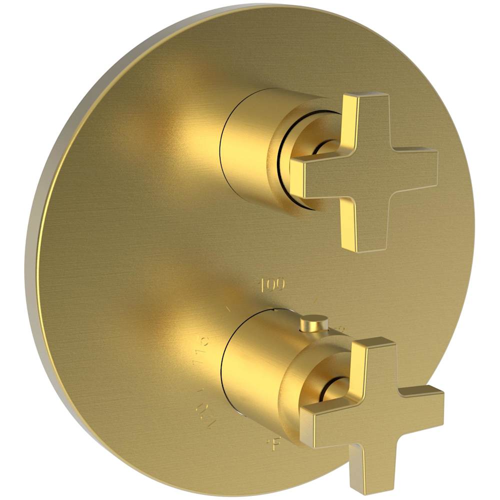Dorrance Three Function Thermostatic Valve Trim Only with Dual Cross Handles, Integrated Diverter, and Volume Control - Less Rough In