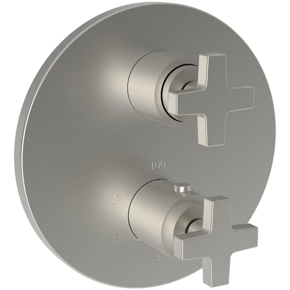 Dorrance Three Function Thermostatic Valve Trim Only with Dual Cross Handles, Integrated Diverter, and Volume Control - Less Rough In