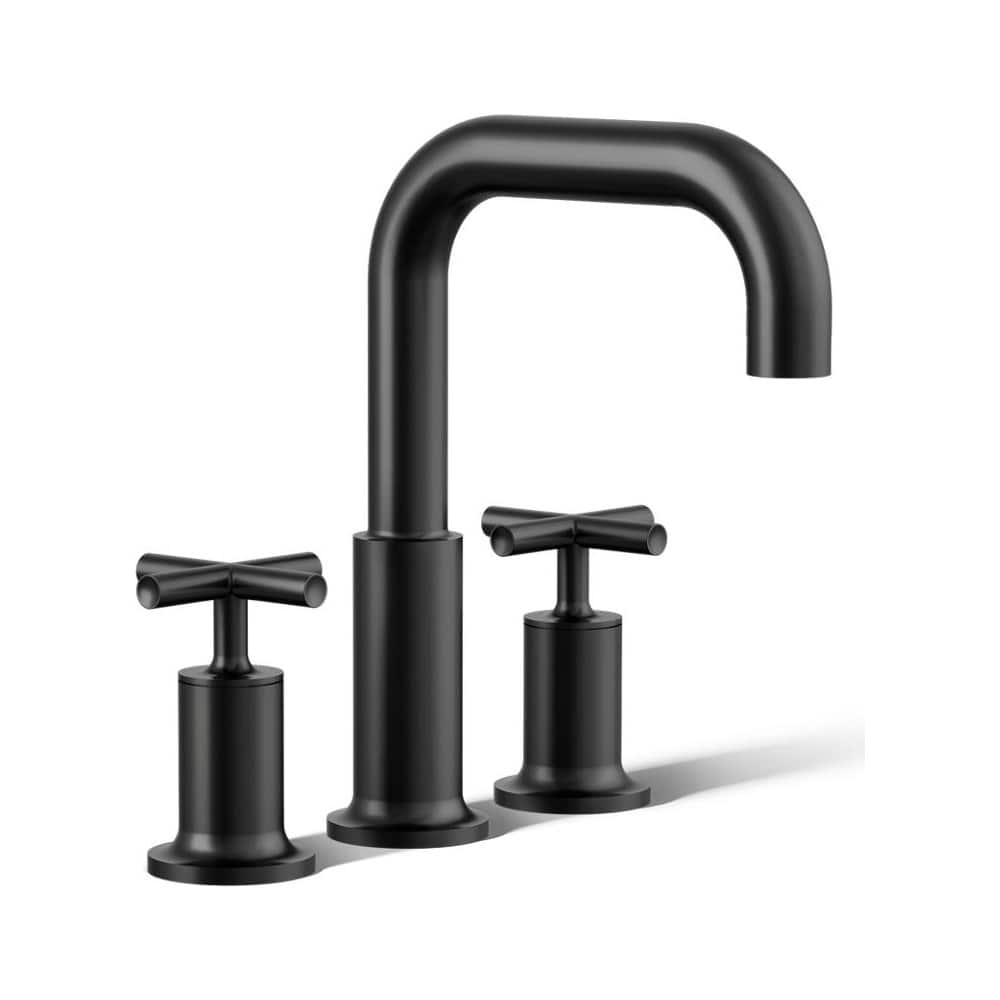Purist Deck Mounted Roman Tub Filler with Dual Cross Handle