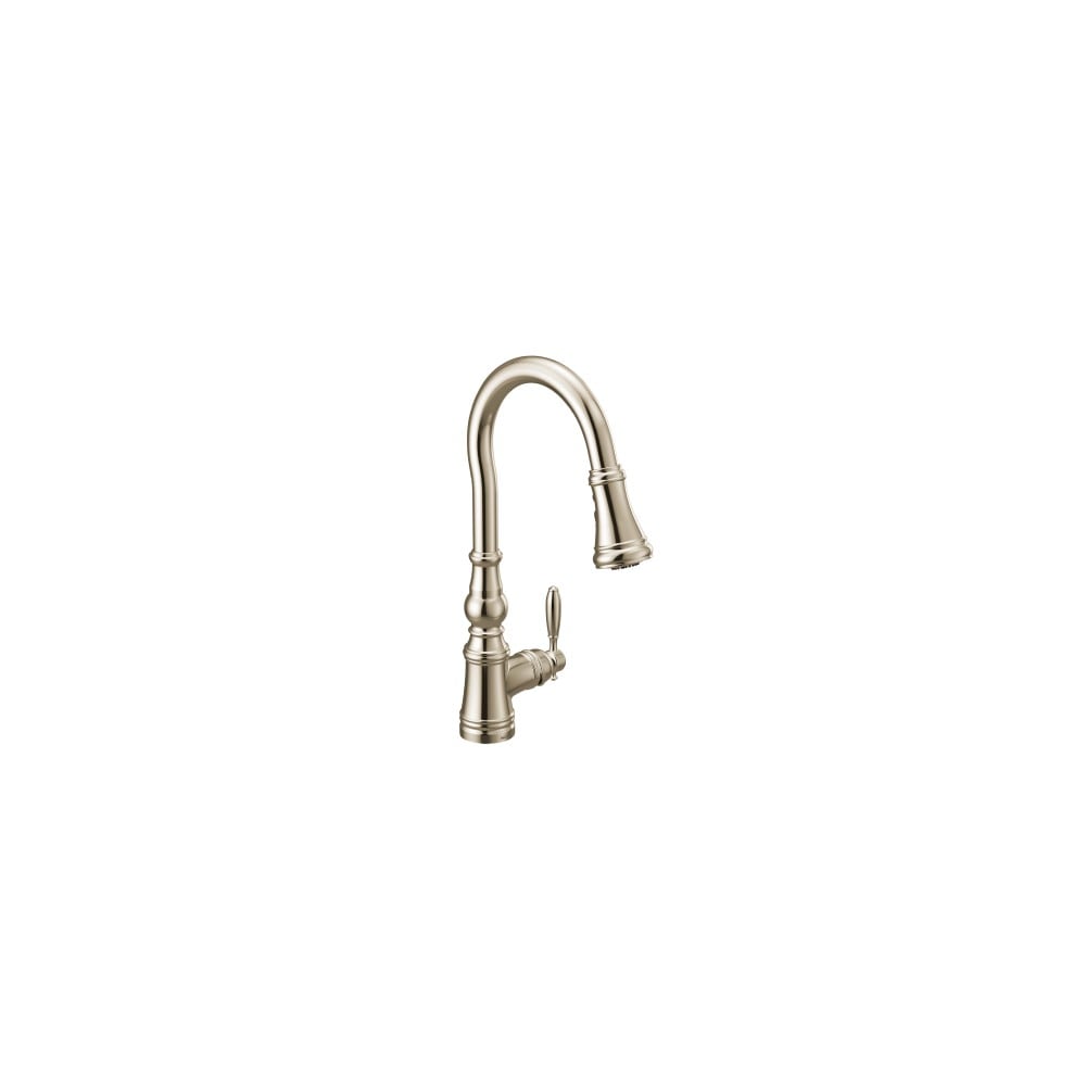 Moen Voss Floor Mounted Tub Filler with Riser and Built-In Diverter - Includes Hand Shower Brushed Gold