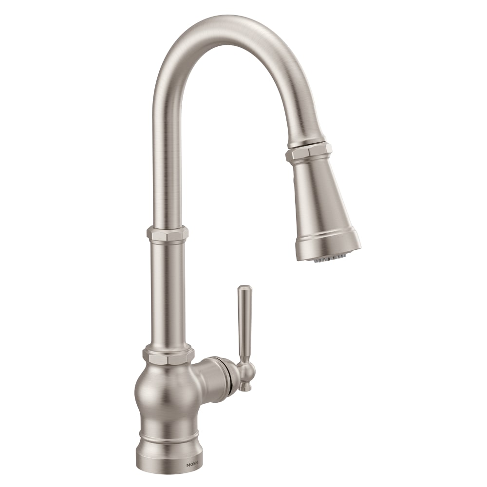 Moen Dartmoor 1.2 GPM Single Hole Bathroom Faucet with Pop-Up Drain Assembly Chrome