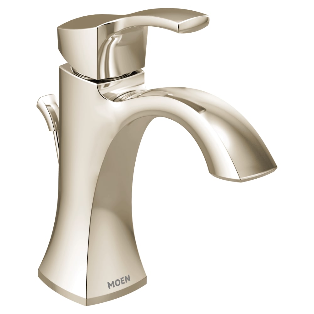 Moen Voss Single Handle Single Hole Bathroom Faucet - Valve Included Polished Nickel