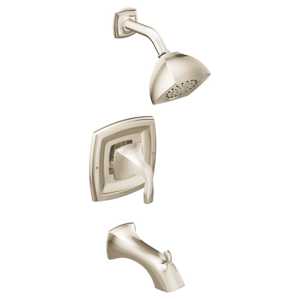 Moen Posi-Temp Pressure Balanced Tub and Shower Trim with 1.75 GPM Shower Head and Tub Spout from the Caldwell Collection (Valve Included) Mediterranean Bronze