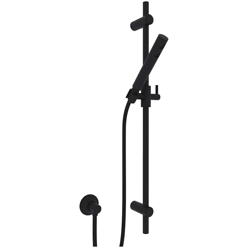 Spa Shower 1.8 GPM Single Function Hand Shower Package - Includes Slide Bar, Hose, and Wall Supply