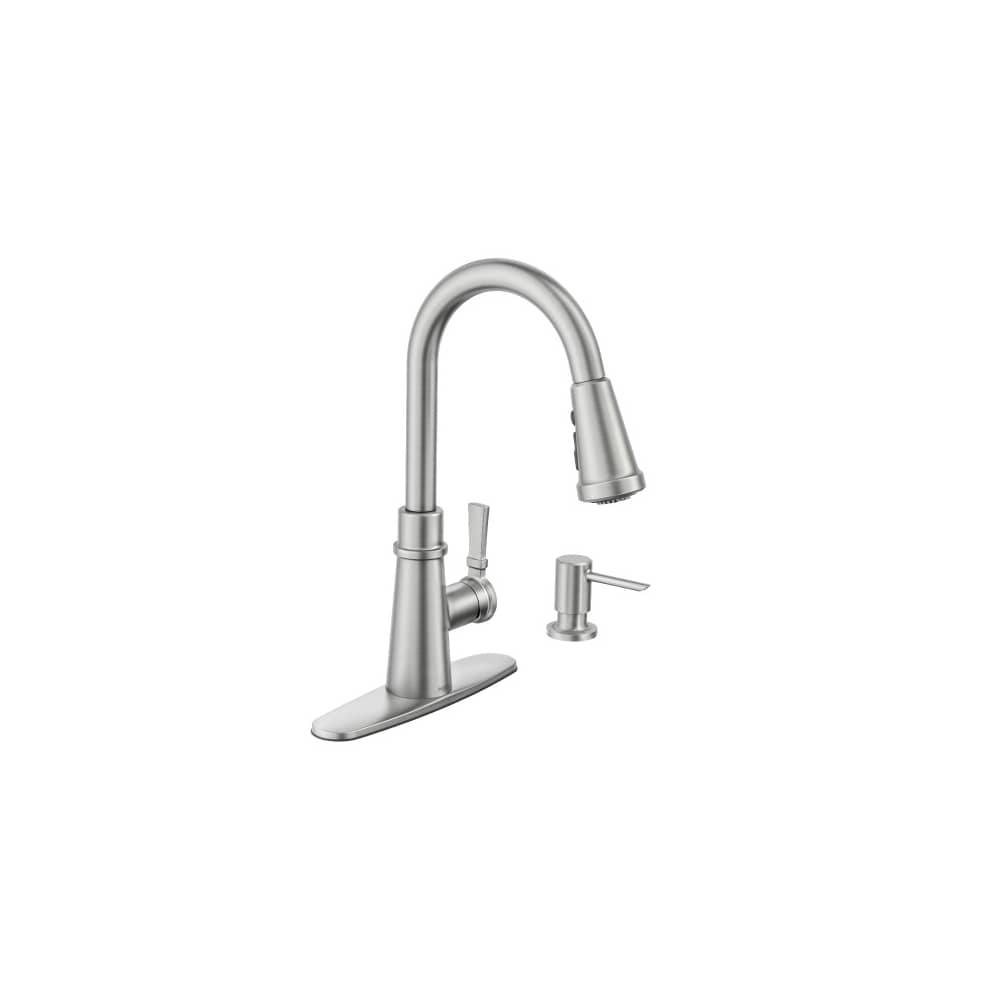 Moen Tullis 1.5 GPM Single Hole Pull-Down Kitchen Faucet Spot Resist Stainless