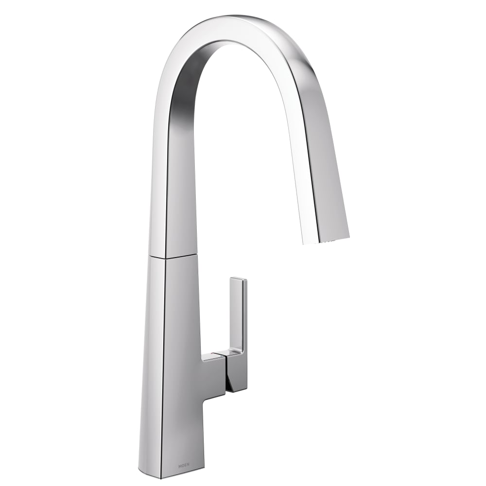 Moen Belfield 1.5 GPM One-Handle High Arc Pulldown Kitchen Faucet with PowerBoost Technology Matte Black