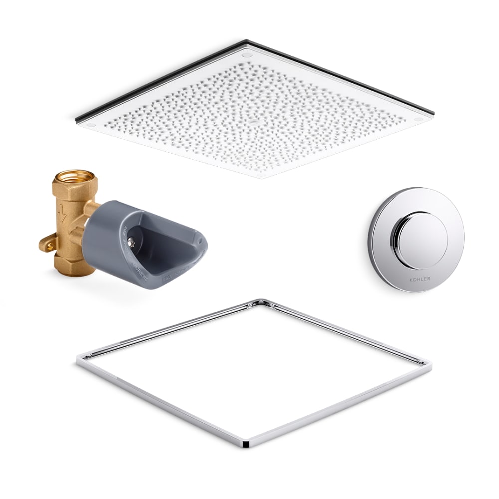 Real Rain Shower Only Trim Package with 2.5 GPM Multi Function Shower Head - Requires Volume Control for Water Flow