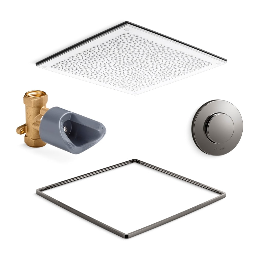 Real Rain Shower Only Trim Package with 2.5 GPM Multi Function Shower Head - Requires Volume Control for Water Flow