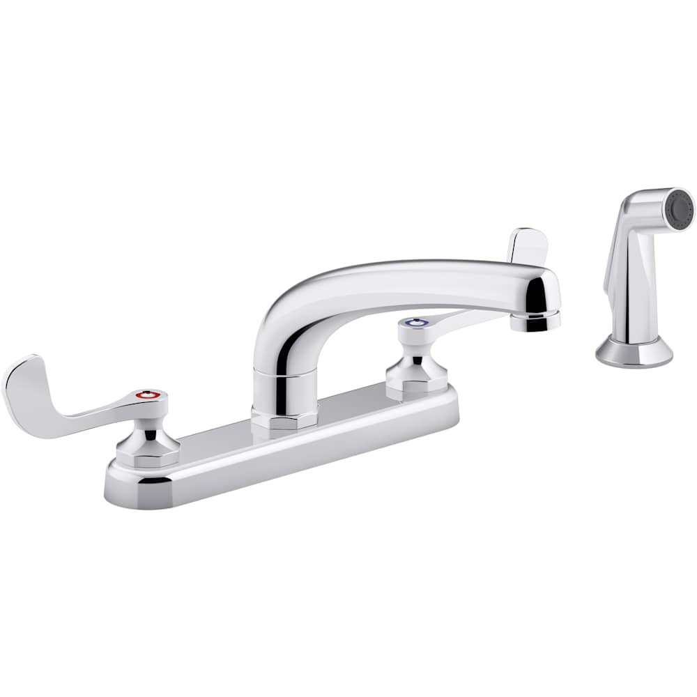 Triton Bowe 1.5 GPM Centerset Kitchen Faucet with Wristblade Handles- Includes Side Spray