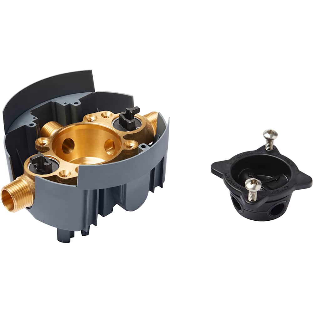 Rite-Temp 1/2" Rough-In with NPT and Service Stops - Less Valve Cartridge