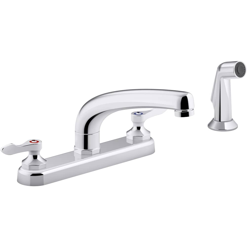Triton Bowe 1.8 GPM Centerset Kitchen Faucet with Lever Handles- Includes Side Spray