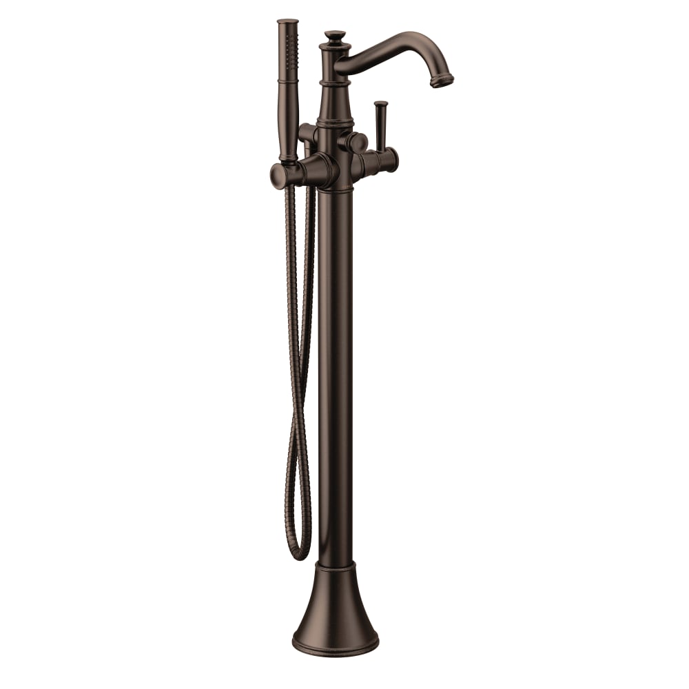 Moen Belfield Floor Mounted Tub Filler with Built-In Diverter - Includes Hand Shower Oil Rubbed Bronze